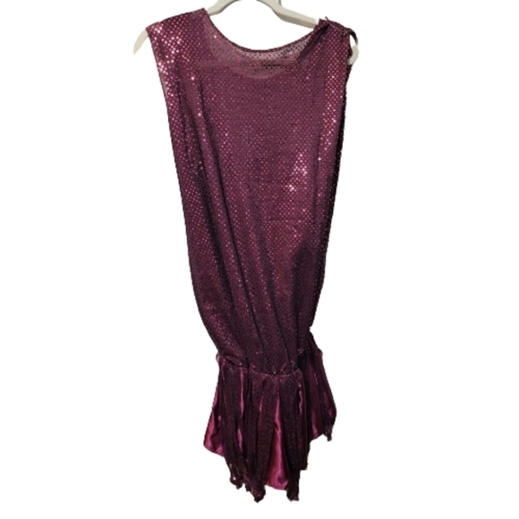 Flapper COSTUME dress and hat size 14 - 20 fringe glitter fun sparkly showgirl - Picture 4 of 12